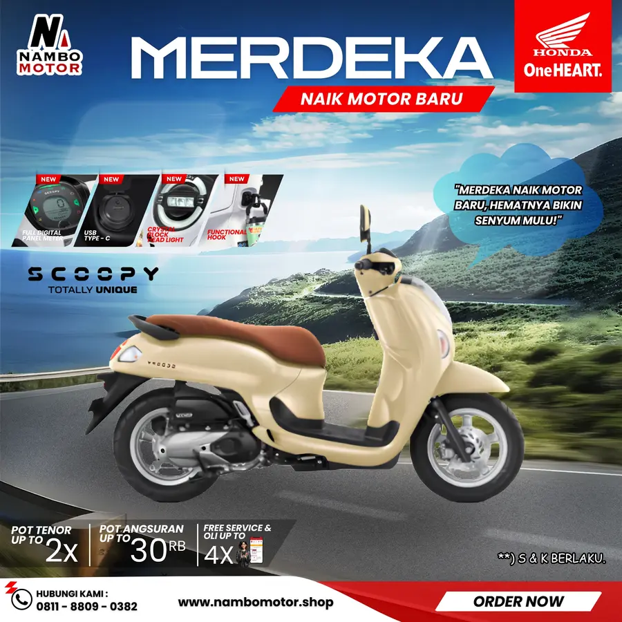 Promo Merdeka Honda Scoopy Cream - Nambo Motor